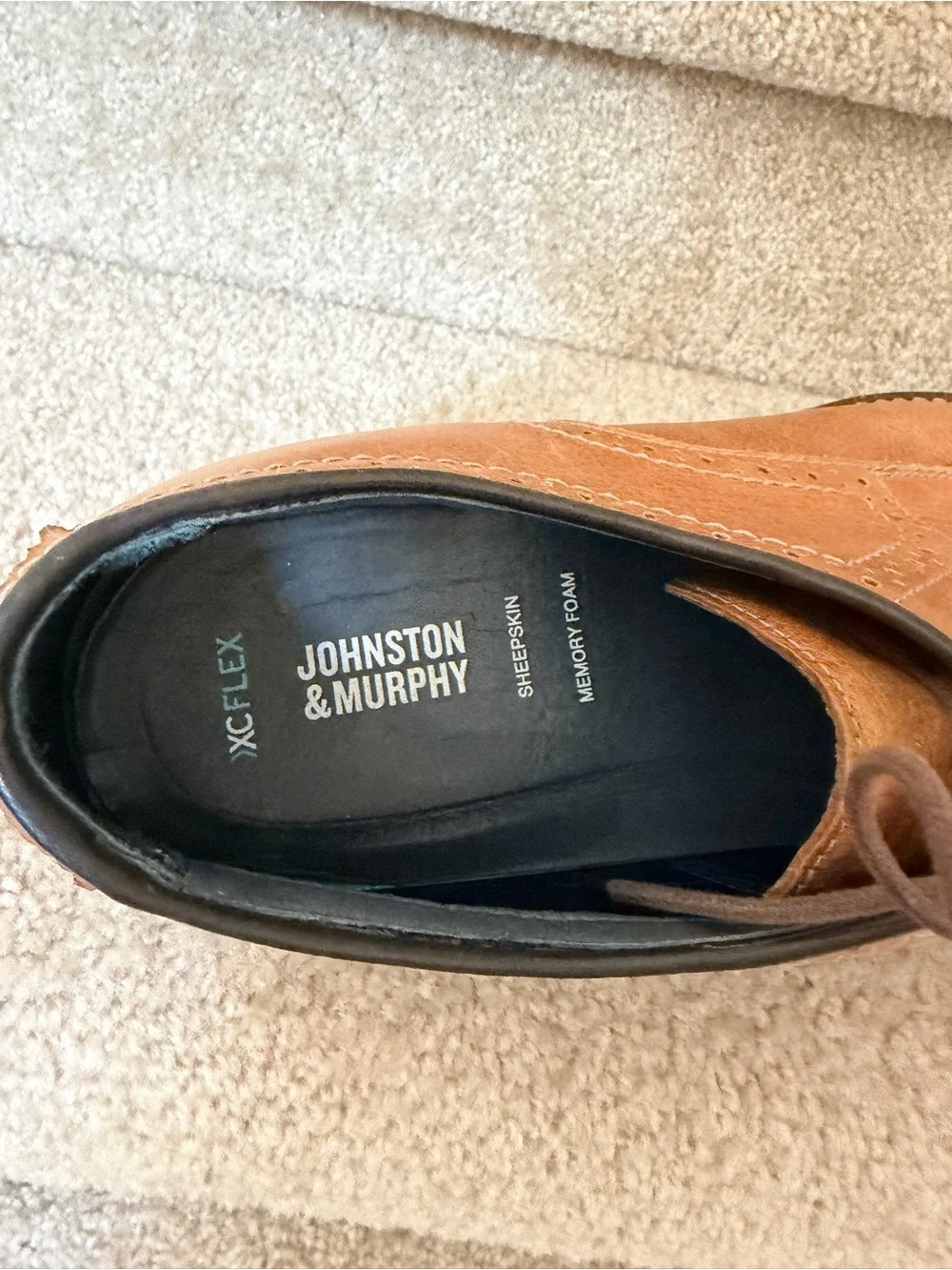 Johnston & Murphy XC Flex Raleigh Brown Leather with Memory Foam